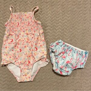 Carter's Swimsuit with Green Sprouts Swim Diaper